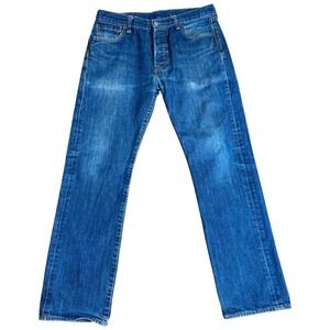 Levi's 501 Jeans Men's 34x30 Classic Blue 100% Cotton Denim‎ Casual Pants